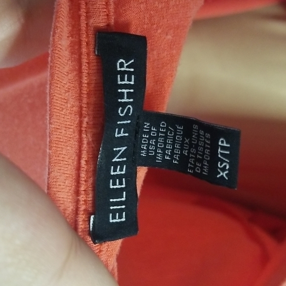 Eileen Fisher Asymmetrical Top Coral Color Size XSmall - Picture 5 of 6